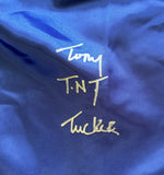 TUCKER, TONY T.N.T. SIGNED BOXING TRUNKS (SCHWARTZ SPORTS AUTHENTICATED)