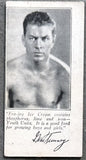 1927 GENE TUNNEY FRO-JOY ICE CREAM CARD