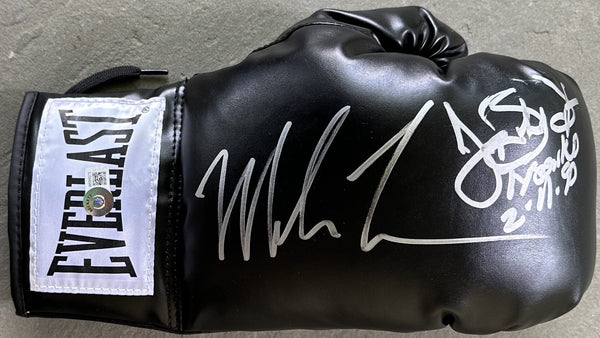 TYSON, MIKE-JAMES "BUSTER" DOUGLAS SIGNED BOXING GLOVE (1990-SIGNED BY TYSON & DOUGLAS-BECKETT)