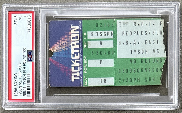 TYSON, MIKE-JESSE FERGUSON TICKET STUB (1986-PSA/DNA VG 3)