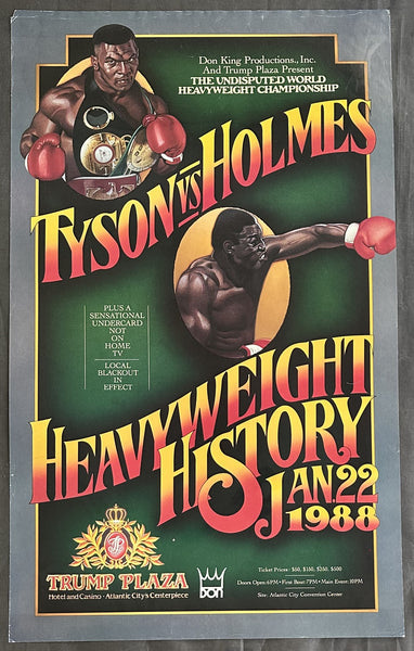 TYSON, MIKE-LARRY HOLMES ON SITE POSTER (1988)