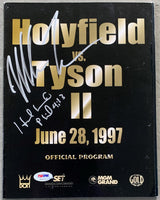 HOLYFIELD, EVANDER-MIKE TYSON II SIGNED OFFICIAL PROGRAM (1997-SIGNED BY HOLYFIELD & TYSON-PSA/DNA)