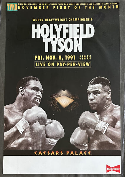 TYSON, MIKE-EVANDER HOLYFIELD PAY PER VIEW POSTER (1991-POSTPONED)