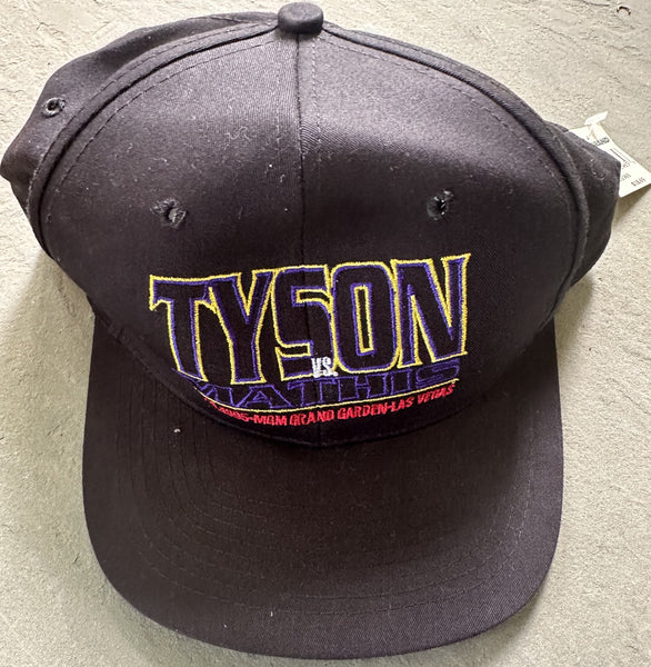 TYSON, MIKE-BUSTER MATHIS, JR. SOUVENIR HAT (1995-NEVER WORN)