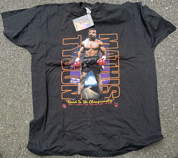 TYSON, MIKE-BUSTER MATHIS, JR. SOUVENIR T SHIRT (1995)
