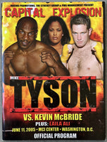 TYSON, MIKE-KEVIN MCBRIDE OFFICIAL PROGRAM (2005-MIKE TYSON'S LAST PRO FIGHT)