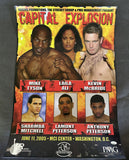 TYSON, MIKE-KEVIN MCBRIDE SIGNED ON SITE POSTER (2005-TYSON'S LAST FIGHT-JSA)