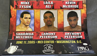 TYSON, MIKE-KEVIN MCBRIDE SIGNED ON SITE POSTER (2005-TYSON'S LAST FIGHT-JSA)