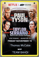 TYSON, MIKE-JAKE PAUL ON SITE ACTUAL FIGHT NIGHT CREDENTIAL (2024)