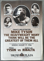 TYSON, MIKE-JOSE RIBALTA SCARCE OFFICIAL PROGRAM & BOUT SHEET (1986)