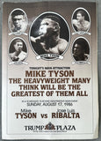 TYSON, MIKE-JOSE RIBALTA SCARCE OFFICIAL PROGRAM & BOUT SHEET (1986)