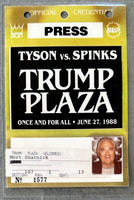 TYSON, MIKE-MICHAEL SPINKS PRESS CREDENTIAL (1988)