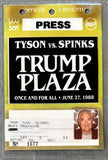 TYSON, MIKE-MICHAEL SPINKS PRESS CREDENTIAL (1988)