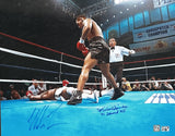 TYSON, MIKE & MICHAEL SPINKS SIGNED LARGE FORMAT PHOTO (AUTHENTIC SIGNINGS)