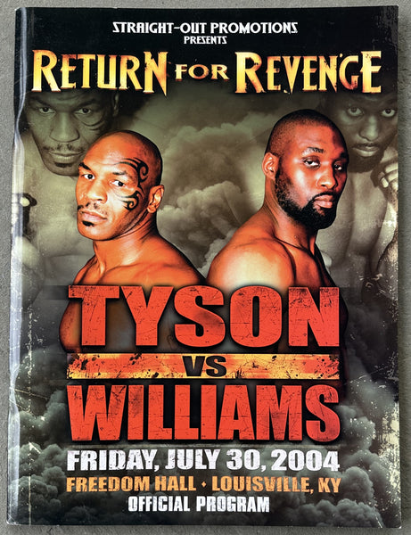 TYSON, MIKE-DANNY WILLIAMS OFFICIAL PROGRAM (2004)