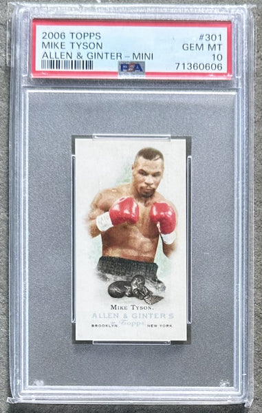 2006 MIKE TYSON TOPPS ALLEN & GINTER-MINI CARD (PSA/DNA GEM MINT 10)