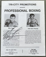 TYSON, MIKE-HECTOR MERCEDES SIGNED OFFICIAL PROGRAM (1985-SIGNED BY TYSON-TYSON PRO DEBUT)