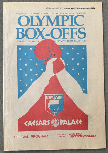 TYSON, MIKE & EVANDER HOLYFIELD & PERNELL WHITAKER 1984 OLYMPIC BOX-OFFS OFFICIAL PROGRAM