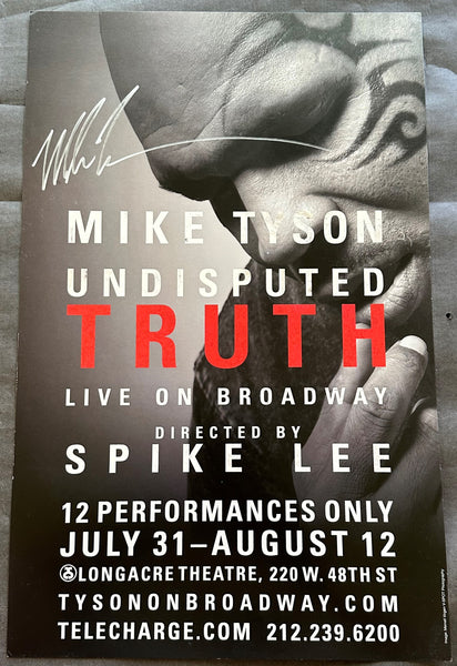 TYSON, MIKE SIGNED ON SITE POSTER FOR UNDISPUTED TRUTH (2012-SIGNED BY TYSON)