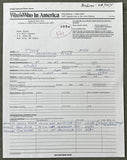 TYSON, MIKE WHO'S WHO IN AMERICA SIGNED APPLICATION (1987-SIGNED BY TYSON AS WORLD HEAVYWEIGHT CHAMPION-PSA/DNA)