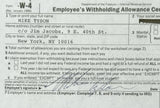 TYSON, MIKE VINTAGE SIGNED 1986 W-4 WITHHOLDING CERTIFICATE (PSA/DNA)
