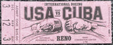 USA-CUBA AMATEUR BOXING STUBLESS TICKET (1982-STEVENSON, WHITAKER, BRELAND)