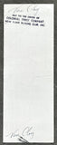 CLAY, VON SIGNED PAYROLL CHECK (1958-ALSO SIGNED BY TEDDY BRENNER)