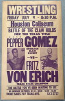 VON ERICH, FRITZ-PEPPER GOMEZ ON SITE POSTER (1965)