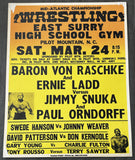 VON RASCHKE, BARON & ERNIE LADD VS JIMMY SNUKA & PAUL ORNDORFF ON SITE POSTER (1979)