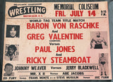 VALENTINE, GREG & BARON VON RASCHKE VS PAUL JONES & RICKY STEAMBOAT (1978)