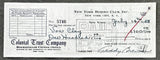 CLAY, VON SIGNED PAYROLL CHECK (1958-ALSO SIGNED BY TEDDY BRENNER)