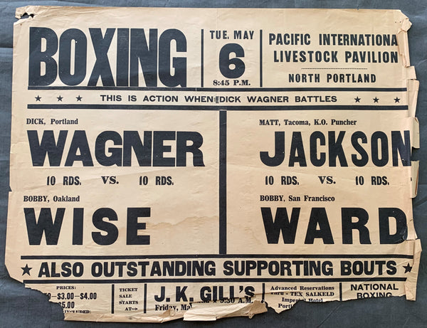 WAGNER, DICK-BOBBY WISE ON SITE POSTER (1952)