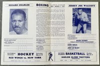 CHARLES, EZZARD-JERSEY JOE WALCOTT II OFFICIAL PROGRAM (1951)