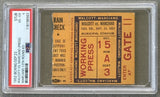 MARCIANO, ROCKY-JERSEY JOE WALCOTT I ON SITE TICKET STUB (1952-MARCIANO WINS TITLE-PSA/DNA VG-EX 4)