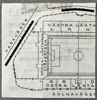 WALCOTT, JERSEY JOE-OLLE TANDBERG ON SITE TICKET STUB (1949)