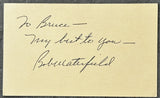 WATERFIELD, BOB SIGNED INDEX CARD (JSA)
