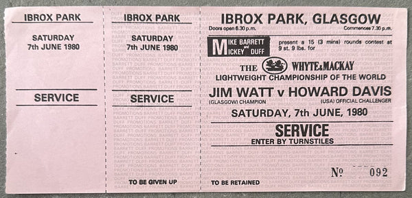 WATT, JIM-HOWARD DAVIS, JR. ON SITE FULL TICKET (1980)