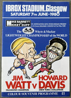 WATT, JIM-HOWARD DAVIS, JR. OFFICIAL PROGRAM (1980)