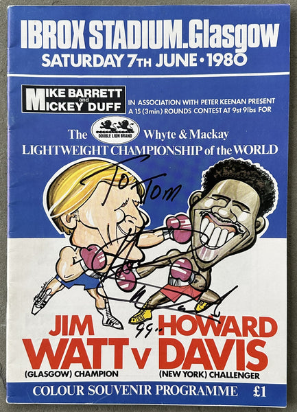 WATT, JIM-HOWARD DAVIS, JR. SIGNED OFFICIAL PROGRAM (1980-SIGNED BY DAVIS)