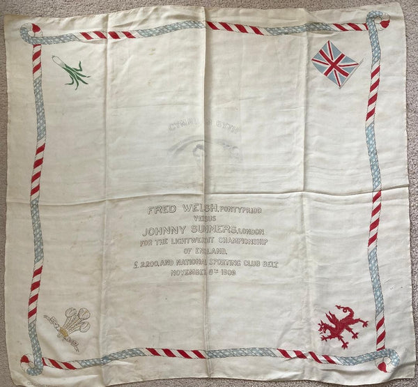 WELSH, FREDDY-JOHNNY SUMMERS BOXING SILK (1909)