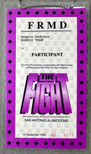 WHITAKER, PERNELL-JULIO CESAR CHAVEZ CREDENTIAL (1993)