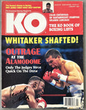 WHITAKER, PERNELL & JULIO CESAR CHAVEZ SIGNED KO MAGAZINE (1994-JSA)