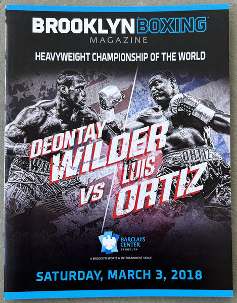 WILDER, DEONTAY-LUIS ORTIZ OFFICIAL PROGRAM (2018)