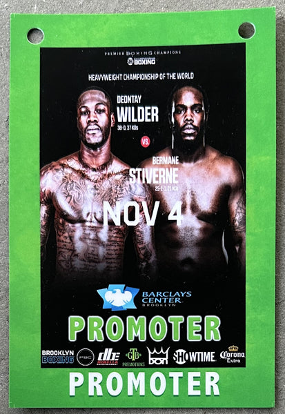 WILDER, DEONTAY-BERMAINE STIVERNE II PROMOTER CREDENTIAL (2017)
