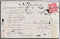 DEMPSEY, JACK-JESS WILLARD ORIGINAL SOUVENIR POSTCARD (1919)