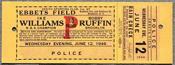 Bobby Ruffin Racing WILLIAMS, IKE-BOBBY RUFFIN FULL TICKET (1946) – JO Sports Inc.