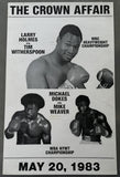 HOLMES, LARRY-TIM WITHERSPOON & MICHAEL DOKES-MIKE WEAVER VINTAGE FIGHT POSTER (1983)