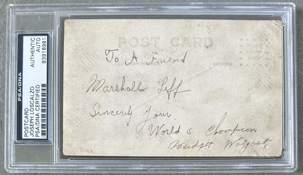 WOLGAST, MIDGET SIGNED PROMOTIONAL POSTCARD (PSA/DNA)