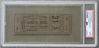 LAMOTTA, JAKE-LOU WOODS ON SITE FULL TICKET (1944-PSA/DNA NM-MT 8)