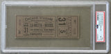LAMOTTA, JAKE-LOU WOODS ON SITE FULL TICKET (1944-PSA/DNA NM-MT 8)